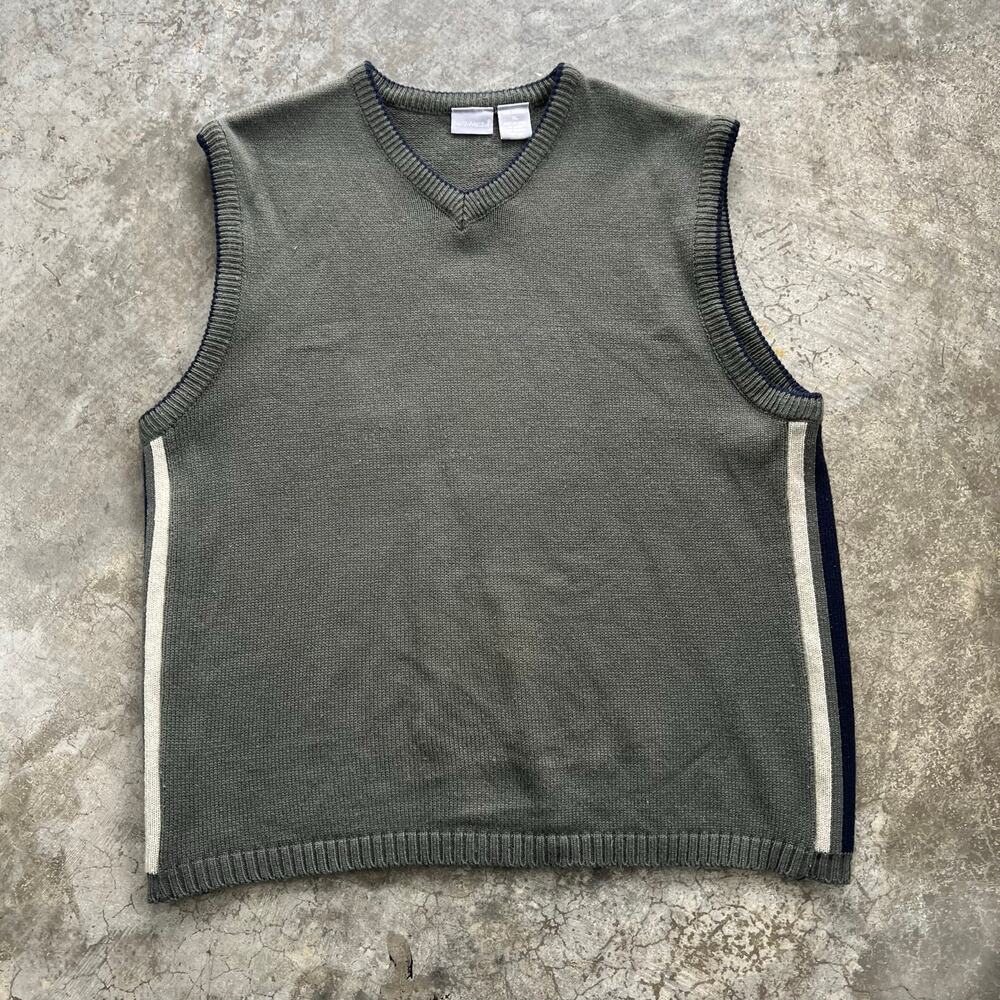 Vintage NorthWest Blue Knit Sweater Vest Gorpcore Size XL